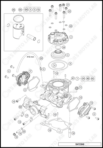 CYLINDER, 2021 KTM 85-SX-17-14