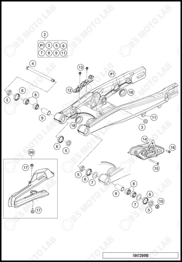 SWING ARM, 2021 KTM 85-SX-17-14