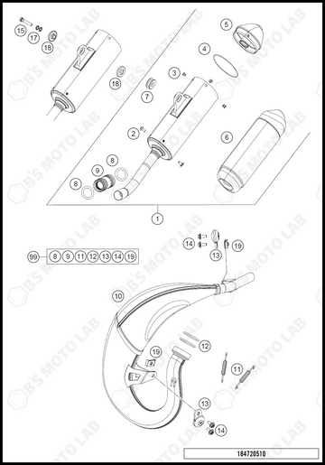 EXHAUST SYSTEM, 2021 KTM 85-SX-17-14