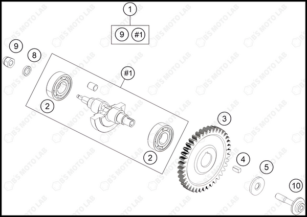 BALANCER SHAFT, 2022 KTM Duke-200