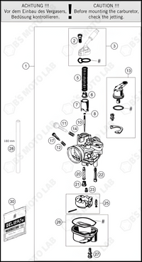 CARBURETOR, 2022 KTM 50-SX-MINI