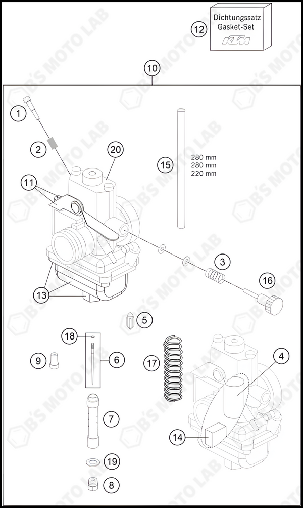 CARBURETOR, 2025 KTM 65-SX