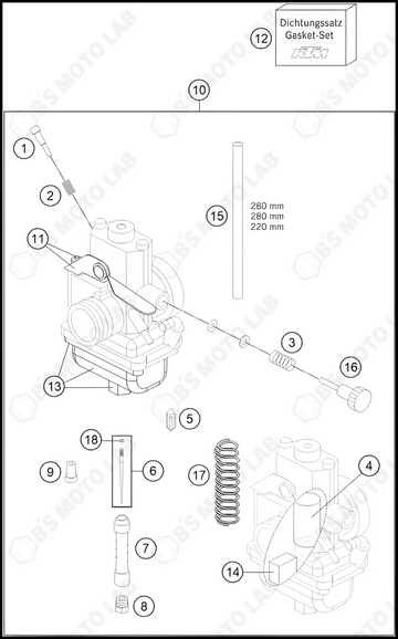 CARBURETOR, 2022 KTM 65-SX