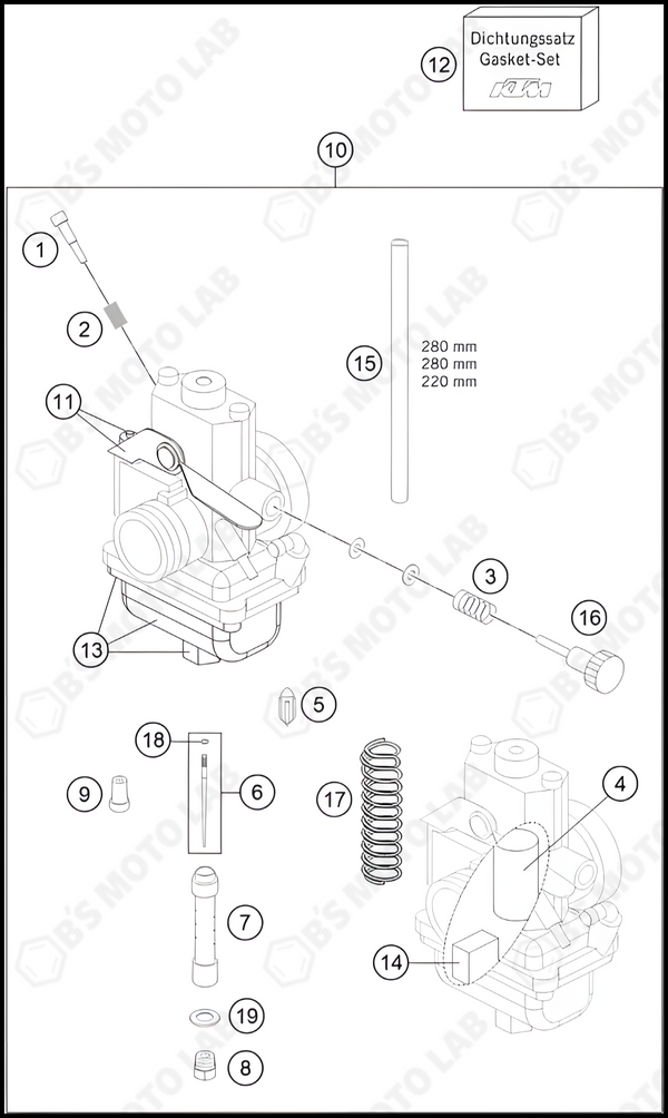 CARBURETOR, 2023 KTM 65-SX