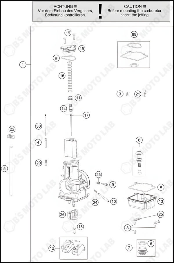 CARBURETOR, 2022 KTM 125-SX