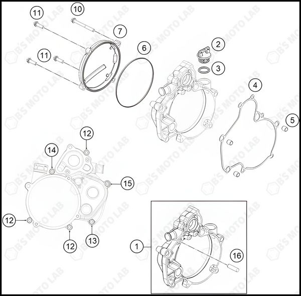 CLUTCH COVER, 2023 KTM 50-SX