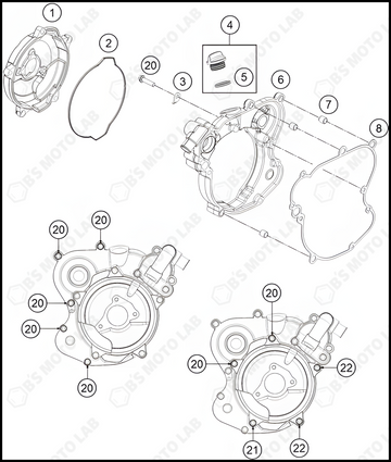 CLUTCH COVER, 2022 KTM 65-SX