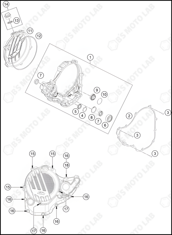 CLUTCH COVER, 2022 KTM 350-SX-F