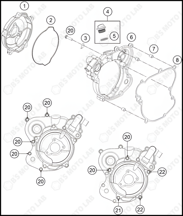 CLUTCH COVER, 2023 KTM 65-SX