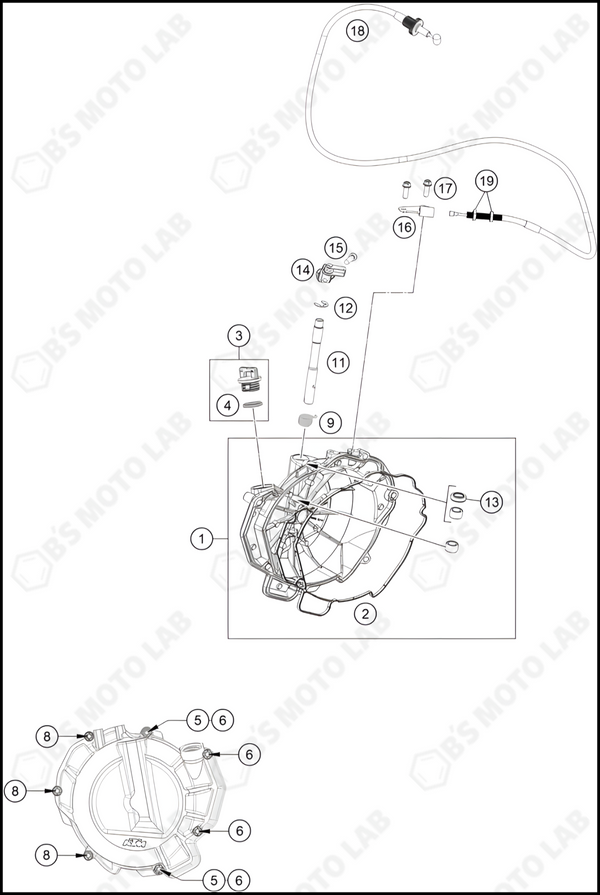 CLUTCH COVER, 2023 KTM duke-390