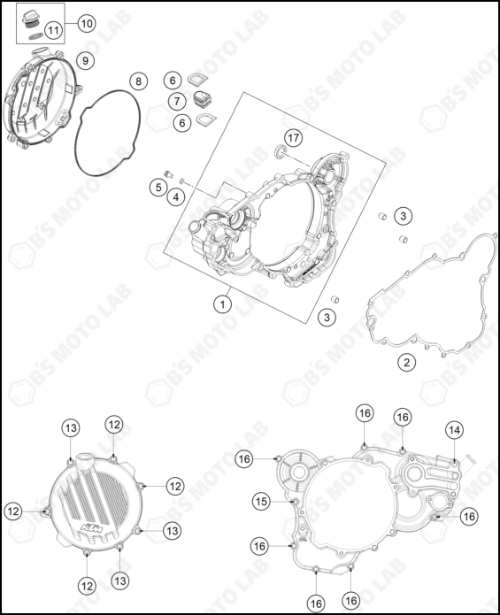 CLUTCH COVER, 2022 KTM 250-SX