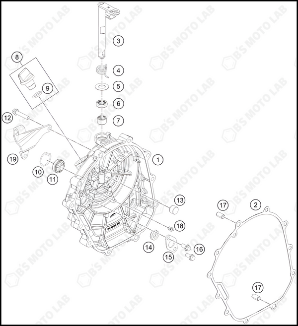 CLUTCH COVER, 2022 KTM Duke-200