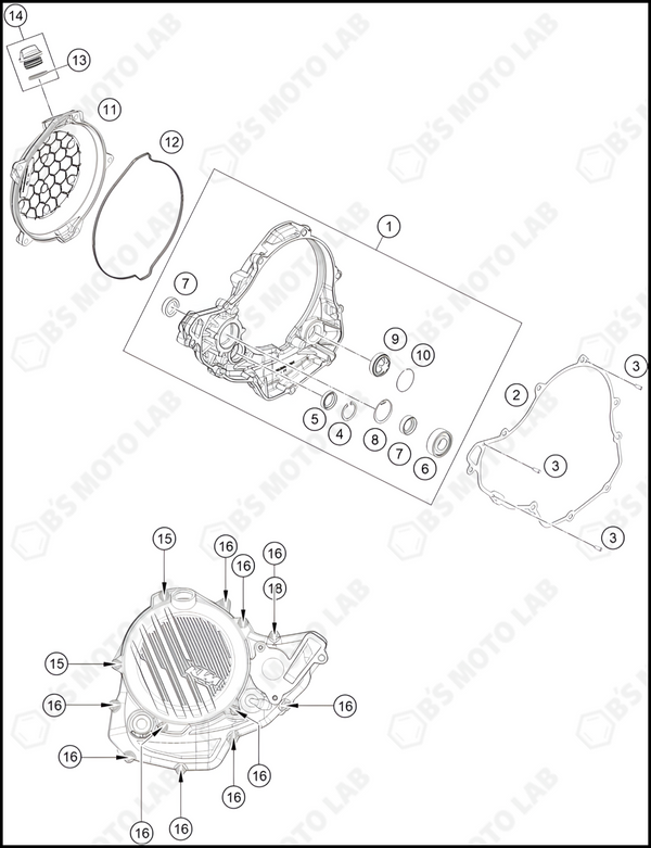 CLUTCH COVER, 2024 KTM 350-SX-F