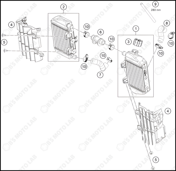 COOLING SYSTEM, 2025 KTM 65-SX