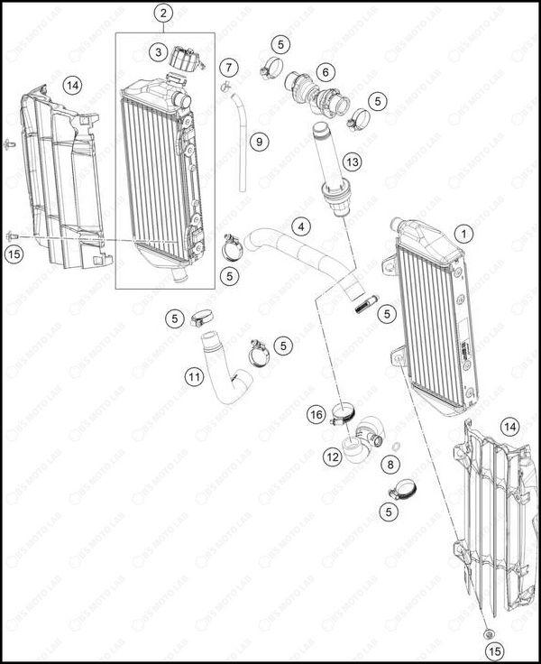 COOLING SYSTEM, 2025 KTM 150-SX