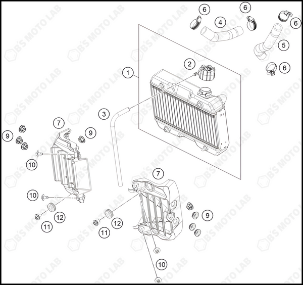 COOLING SYSTEM, 2024 KTM 50-SX