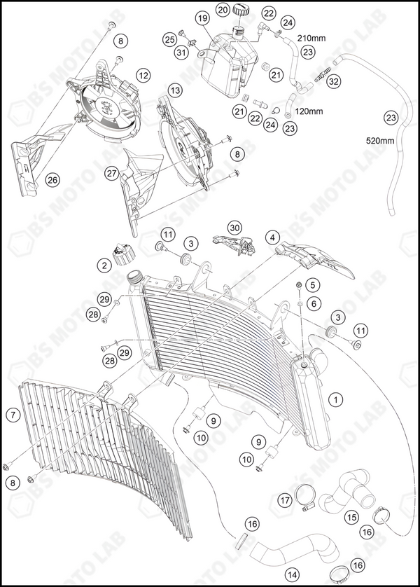 COOLING SYSTEM, 2023 KTM duke-390