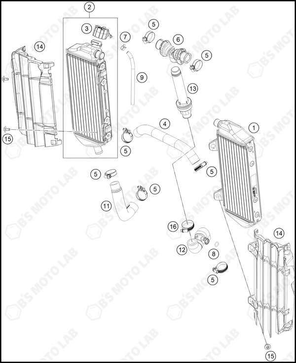 COOLING SYSTEM, 2023 KTM 125-SX