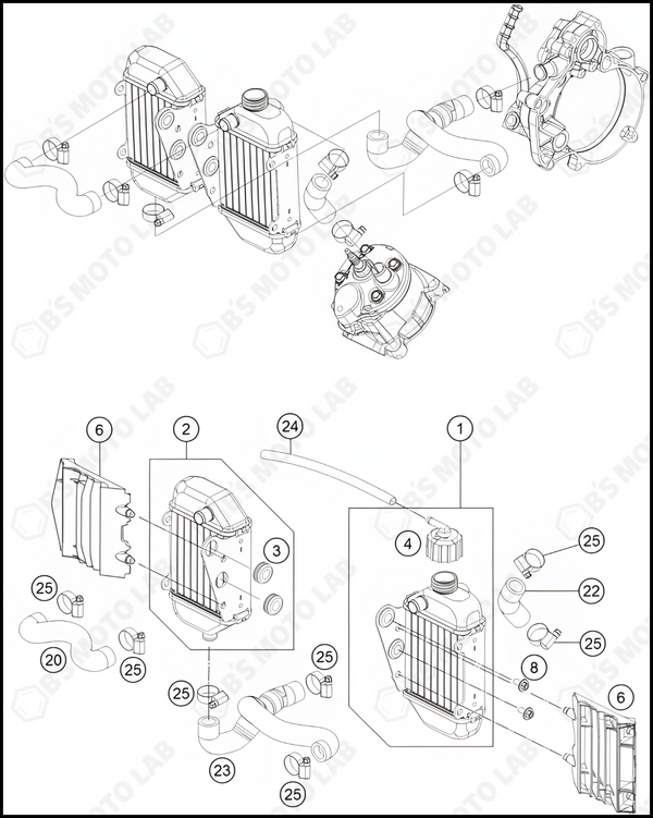 COOLING SYSTEM, 2023 KTM 50-SX-MINI