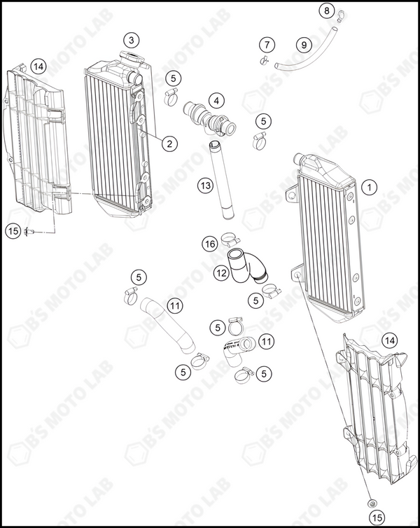 COOLING SYSTEM, 2022 KTM 450-SX-F