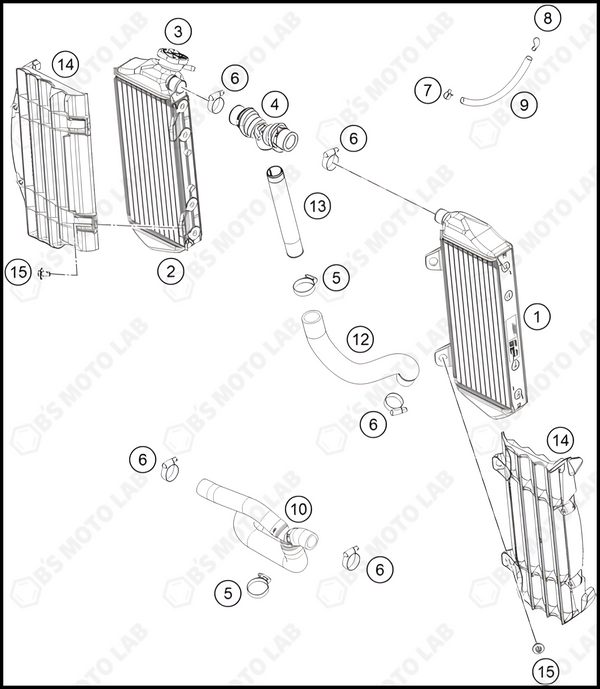 COOLING SYSTEM, 2022 KTM 350-SX-F