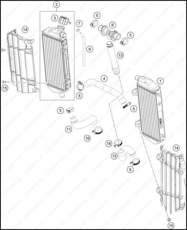 COOLING SYSTEM, 2025 KTM 250-SX-F