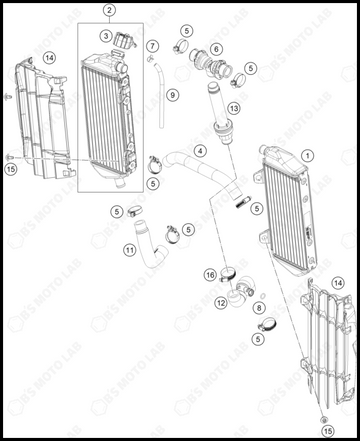 COOLING SYSTEM, 2025 KTM 250-SX