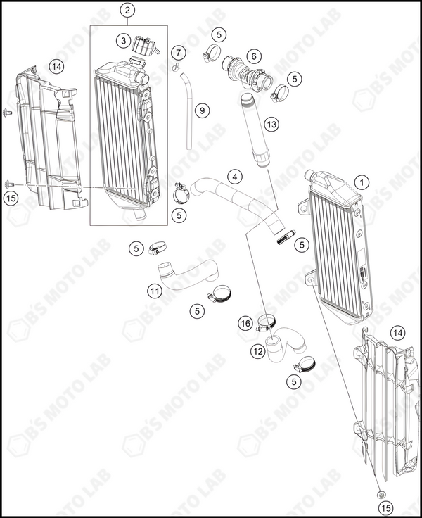 COOLING SYSTEM, 2023 KTM 250-SX-F