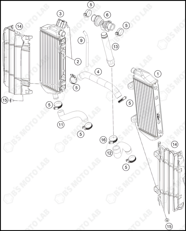 COOLING SYSTEM, 2024 KTM 450-SX-F