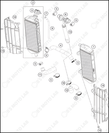 COOLING SYSTEM, 2024 KTM 250-SX-F