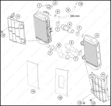 COOLING SYSTEM, 2025 KTM 85-SX-17-14