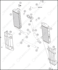 COOLING SYSTEM, 2022 KTM 125-SX
