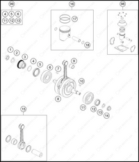 CRANKSHAFT, PISTON, 2025 KTM 150-SX