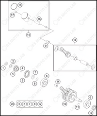 CRANKSHAFT, PISTON, 2023 KTM 65-SX