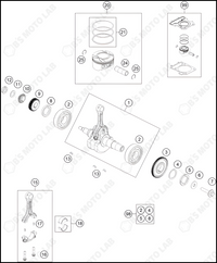 CRANKSHAFT, PISTON, 2022 KTM Duke-200