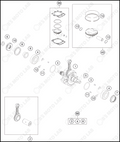 CRANKSHAFT, PISTON, 2022 KTM 250-SX-F