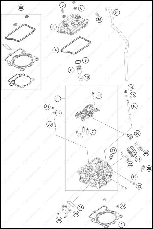 CYLINDER HEAD, 2025 KTM 250-SX-F