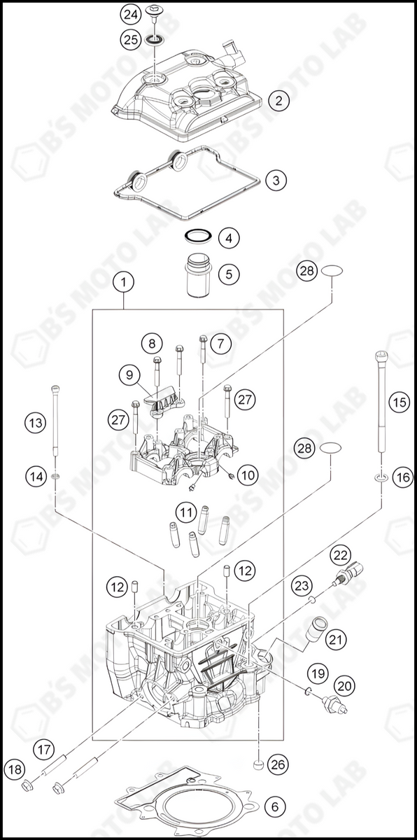 2023 KTM RC-390 Head Cylinder with Camholder | Genuine OEM Parts ...