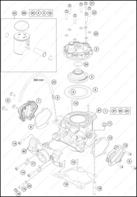 CYLINDER, 2025 KTM 85-SX-17-14