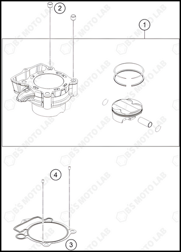 CYLINDER, 2022 KTM 250-SX-F