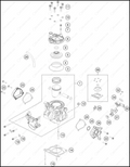 CYLINDER, CYLINDER HEAD, 2025 KTM 150-SX