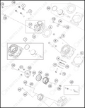 CYLINDER, CYLINDER HEAD, 2023 KTM 65-SX