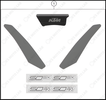 DECAL, 2023 KTM 50-SX