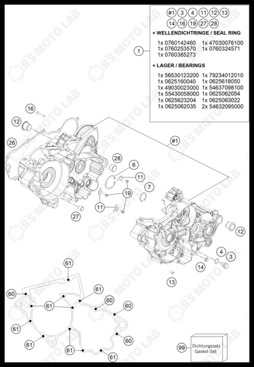 ENGINE CASE, 2022 KTM 300-XC