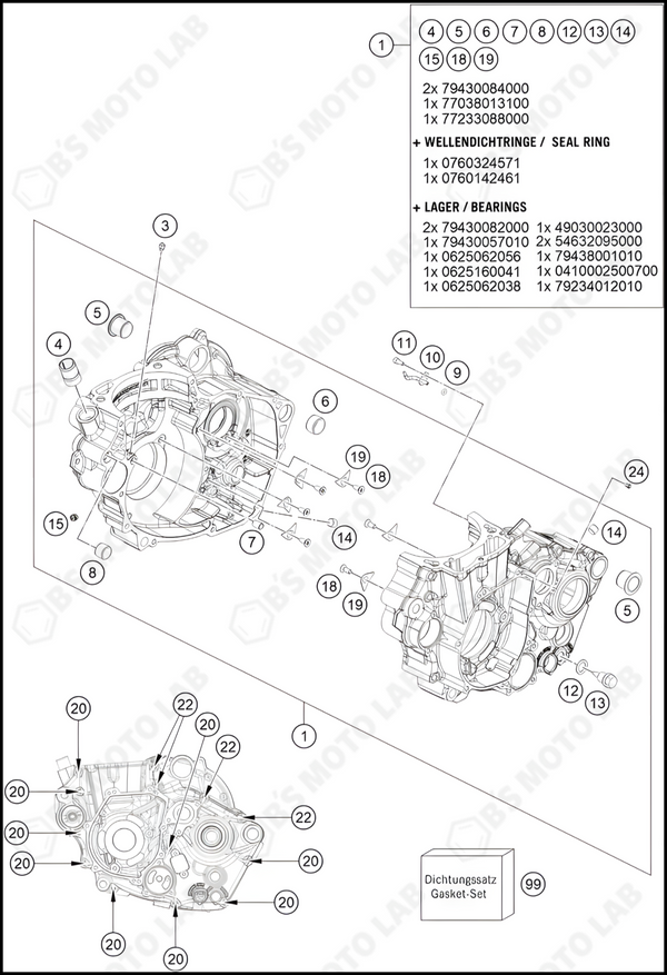 ENGINE CASE, 2024 KTM 450-SX-F