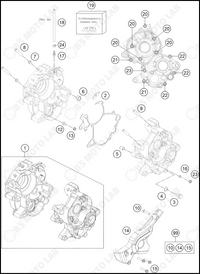 ENGINE CASE, 2023 KTM 65-SX