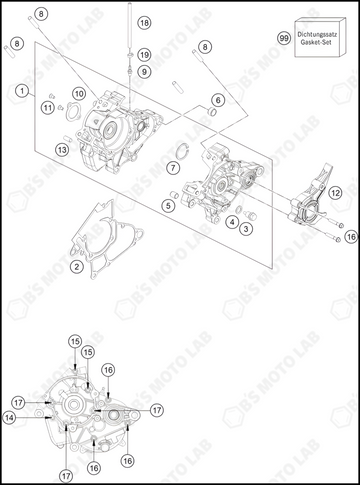 ENGINE CASE, 2025 KTM 50-SX