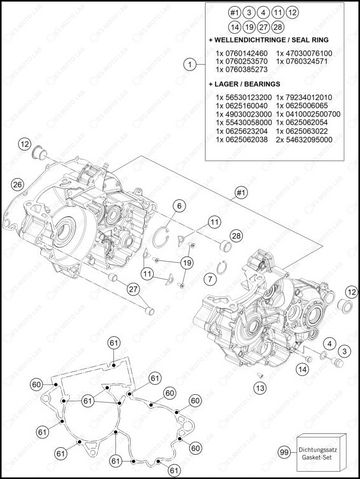 ENGINE CASE, 2025 KTM 300-XC-W