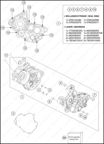 ENGINE CASE, 2025 KTM 150-SX