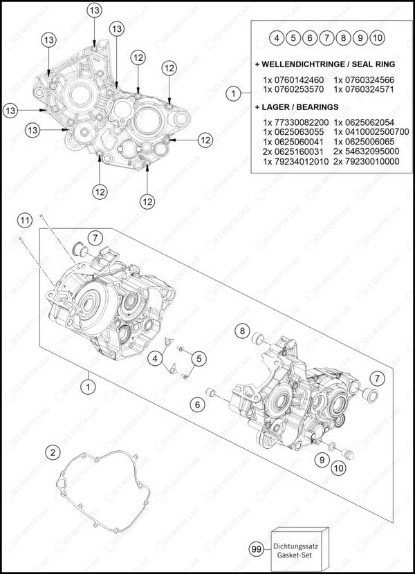 ENGINE CASE, 2025 KTM 150-SX